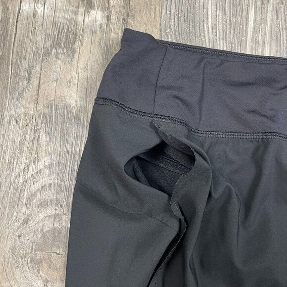 Athleta Laser Run 2 In 1 Running Shorts 2X Black Zip Pocket Built In Brief - Picture 4 of 11